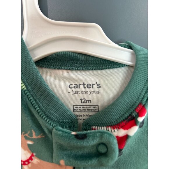 NWT Carter's Toddler Boys' 2pk Snug Fit Christmas Striped Santa Long Sleeve Flee - Picture 5 of 6